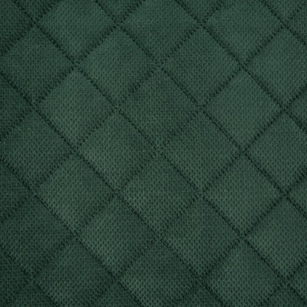 EUROFIRANY PREMIUM narzuta MILO z welwetu strukturalnego pikowana w geometryczny wzór metodą hot press 220x240 zielony