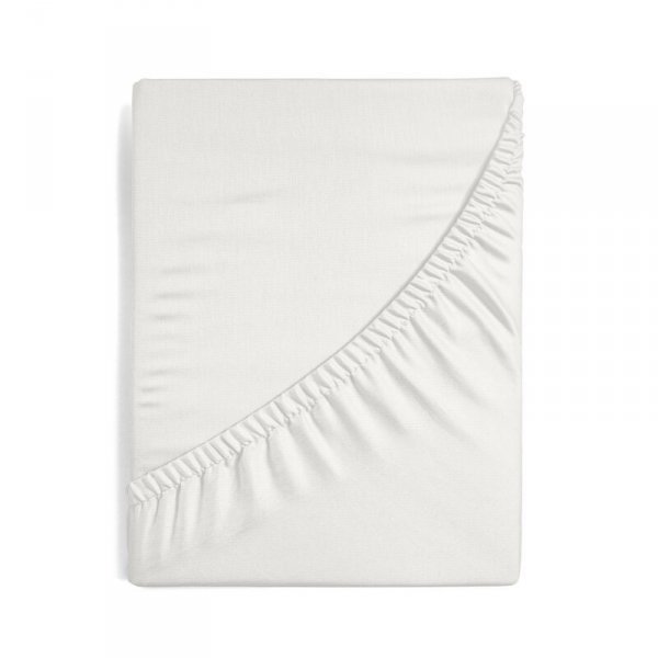 Prześcieradło jersey z gumką 160x200 cm z bawełny kolor kremowy 125 g/m2 Design 91