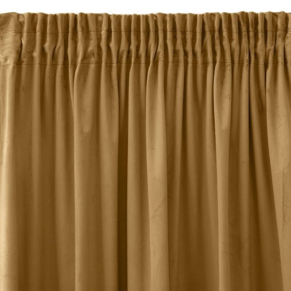 PIERRE CARDIN zasłona SIBEL z miękkiego i delikatnego welwetu, 140x270cm miodowa