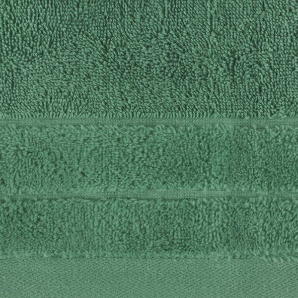 Komplet ręczników DAMLA z welurową bordiurą 30x50, 50x90, 70x140 zielony