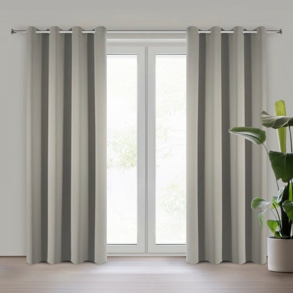 ZASŁONA GOTOWA D91 PARISA 135 X 250 CM CIEMNOBEŻOWY/CAPPUCINO 