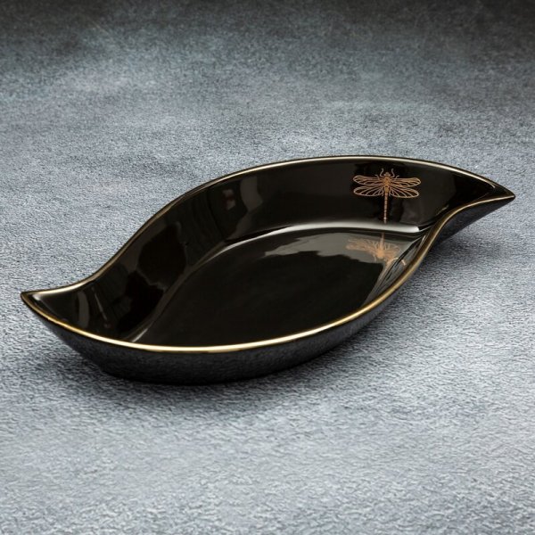 PATERA DEKORACYJNA LORI (02) 36 X 18 X 5 CM CZARNY