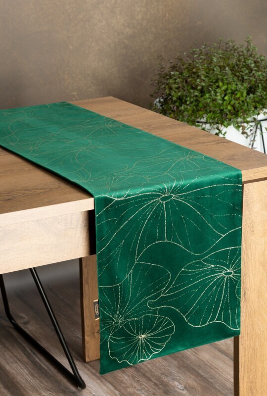 OBRUS BLINK 18 35 X 140 CM CIEMNOZIELONY