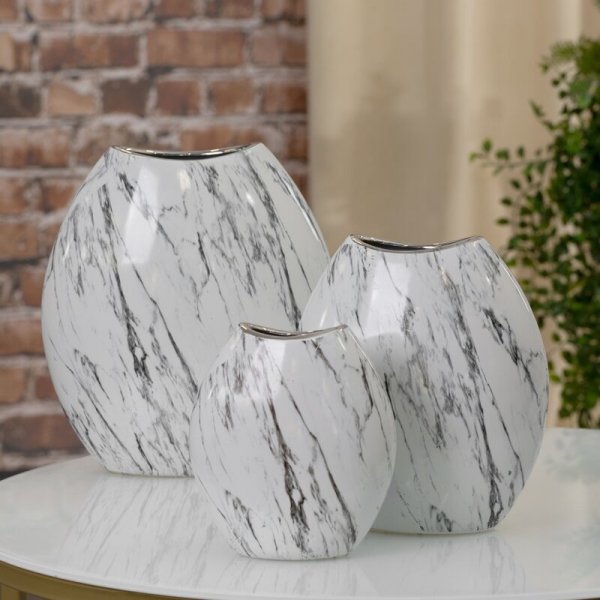 PATERA DEKORACYJNA SANA (02) 36 X 19 X 6 CM BIAŁY