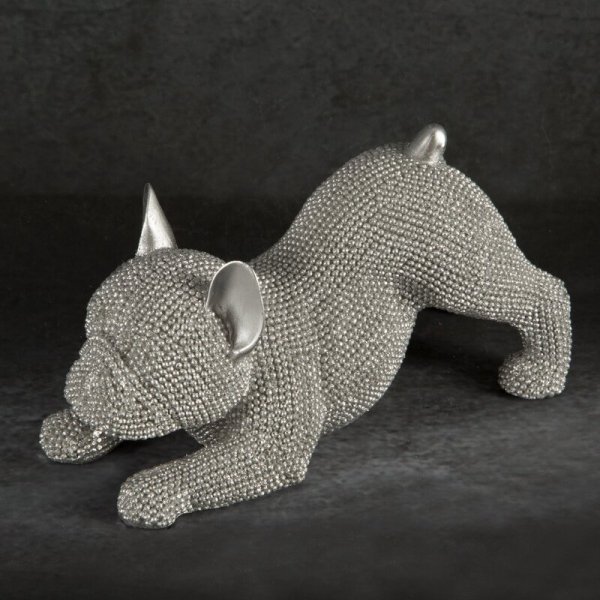 FIGURKA DEKORACYJNA ELDO 19 X 8 X 9 CM SREBRNY