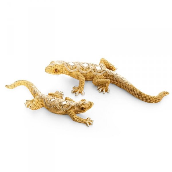 FIGURKA DEKORACYJNA GATOS 20 X 8 X 3 CM ZŁOTY