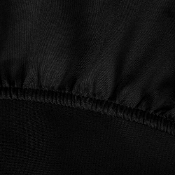 Prześcieradło gładkie z gumką 220x200 cm z satyny bawełnianej kolor czarny 125 g/m2 NOVA 3