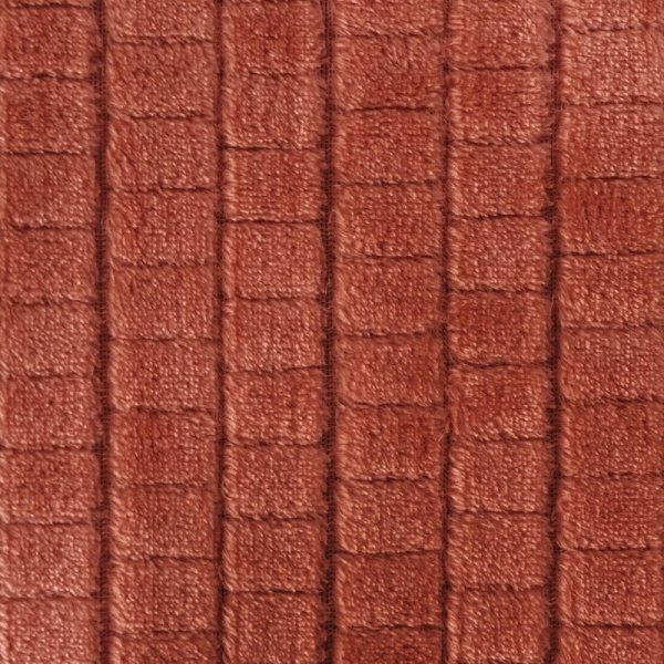 DESIGN 91 Koc CINDY 2 miękki i miły w dotyku z wytłaczanym wzorem w kosteczkę 70x160 cm Ceglany 