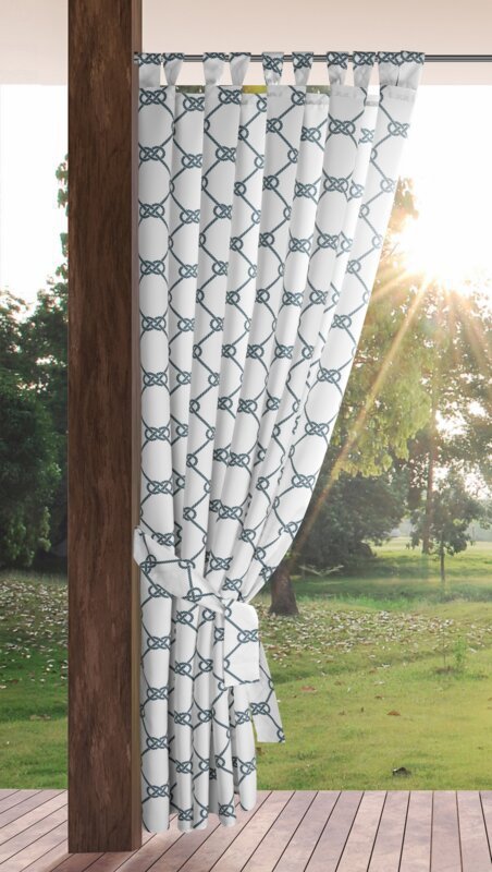 Zasłona zewnętrzna wodoodporna GARDEN 16 na szelkach 155 X 240cm Biały sznur
