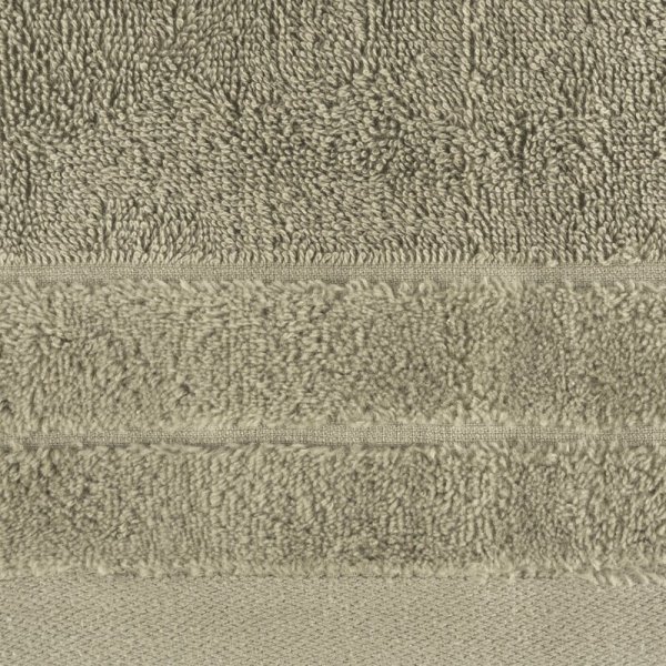 Komplet ręczników DAMLA z welurową bordiurą 30x50, 50x90, 70x140 brązowy