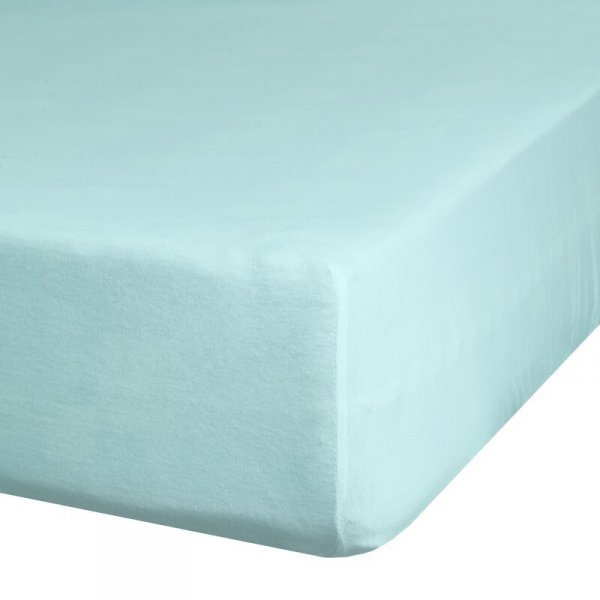 Prześcieradło jersey z gumką 140x200 cm z bawełny kolor miętowy 125 g/m2 Design 91 