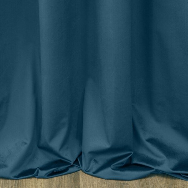 PIERRE CARDIN zasłona SIBEL z miękkiego i delikatnego welwetu, 140x270cm ciemny niebieski
