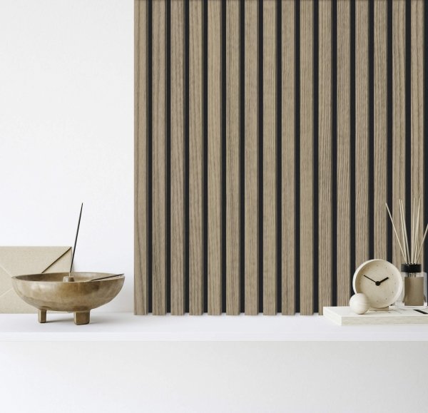 Lamele ścienne Veneer 28,5cm x 270cm  - Dąb Rustykalny - Lamelio