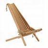 Leżak Fotel drewniany EcoFurn EcoChair Sosna Szary Olej