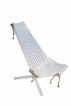 Leżak Fotel drewniany EcoChair EcoFurn Sosna Biały Olej