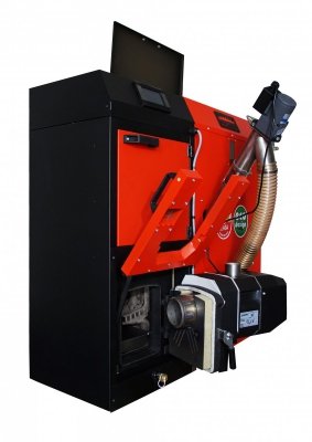 Camino 4 żeliwny kocioł na pellet z podajnikiem o mocy 12 KW ecoMax 920 simTOUCH ST4 Seperate