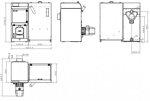 Zestaw adaptacyjny kotła Camino na pellet spełniający EcoDesign i 5 klasę o mocy 15 KW - ecoMax 920