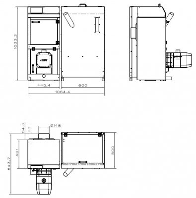 Zestaw adaptacyjny kotła Camino na pellet EcoDesign i 5kl. o mocy 17kW - ecoMax860