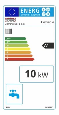 Camino 4 SLIM żeliwny kocioł na pellet z podajnikiem o mocy 10kW EcoMax920 simTOUCH ST4 Seperate 