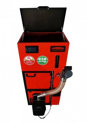 Camino 4 SLIM żeliwny kocioł na pellet z podajnikiem o mocy 12 KW ecoTOUCH 860  TOUCH T4 