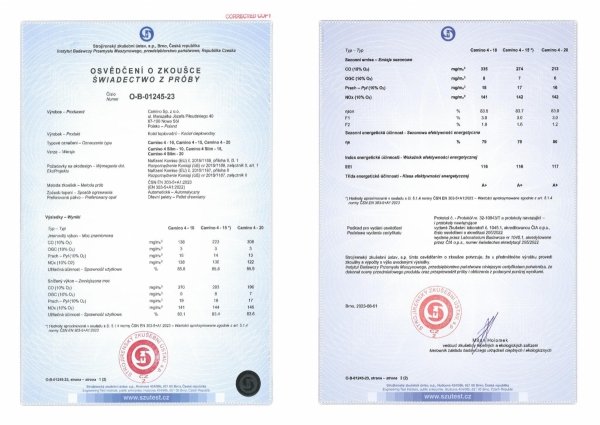 Camino 4 żeliwny kocioł na pellet z podajnikiem o mocy 15 KW ecoMax 860simTOUCH ST4 Seperate