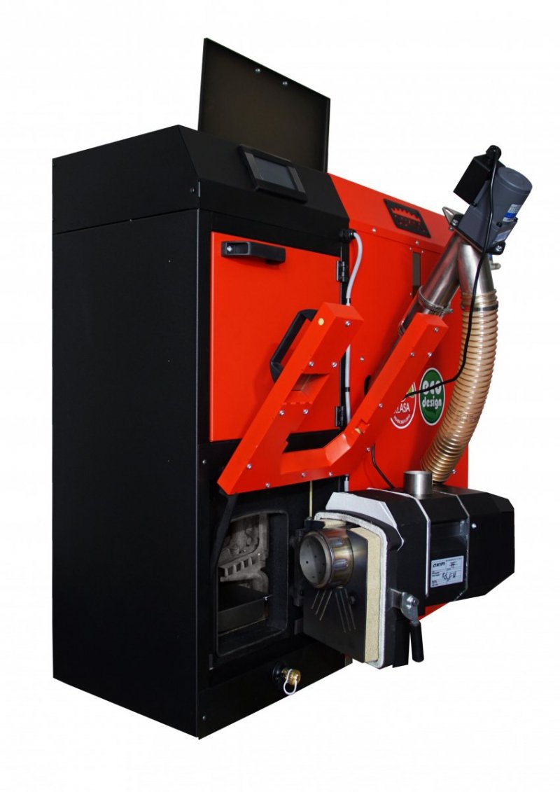 Camino 4 żeliwny kocioł na pellet z podajnikiem o mocy 15 KW ecoMax 361 simTOUCH ST4 Seperate