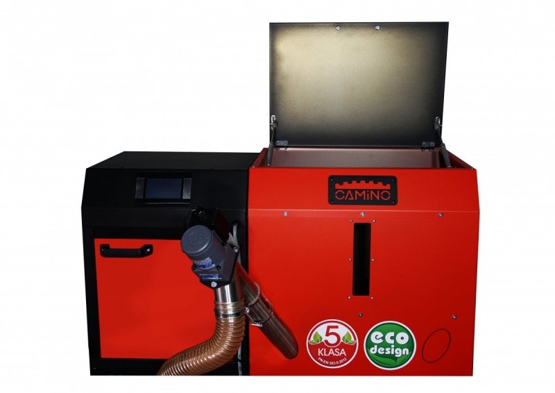 Camino 4 żeliwny kocioł na pellet z podajnikiem o mocy 20 KW EcoMax 920 simTOUCH ST4 Seperate