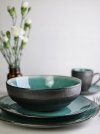 TALERZ deserowy płytki 22 cm linia Black Bootle Green
