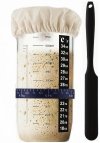 POJEMNIK NA ZAKWAS DO CHLEBA Szklany SŁOIK FERMENTATOR z termometrem 800ml
