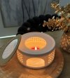 PODGRZEWACZ CERAMICZNY DO DZBANKA podstawka pod czajnik TEALIGHT 