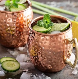 KUBEK stalowy MOSKOW MULE młotkowany kufel do piwa drinków na lody desery
