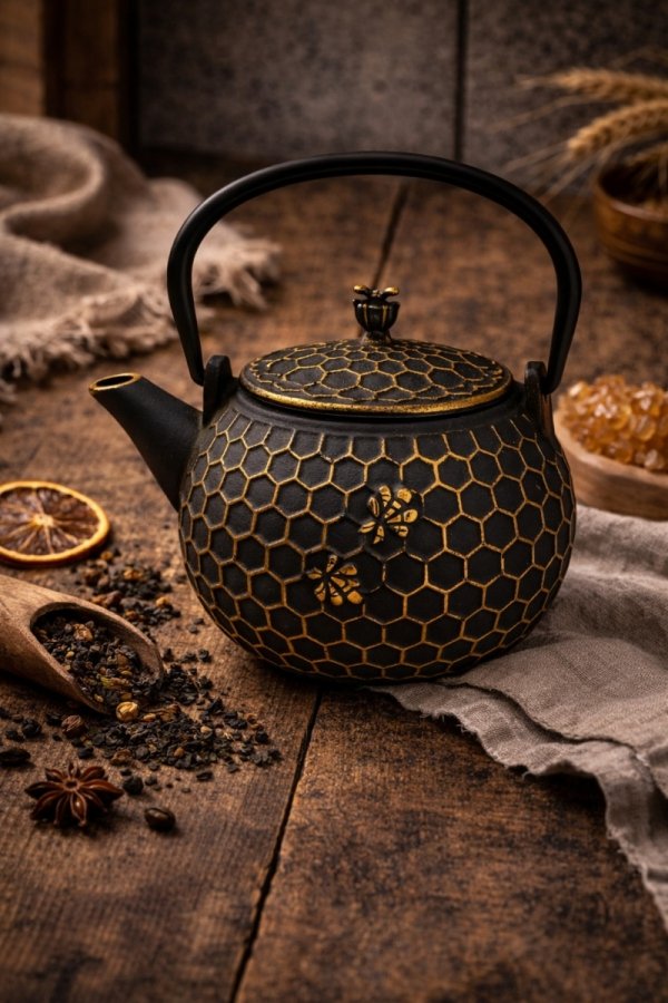 CZAJNIK ŻELIWNY IMBRYK ZAPARZACZ DO HERBATY Z SITKIEM 1,2L