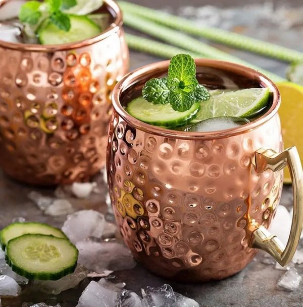 KUBEK stalowy MOSKOW MULE młotkowany kufel do piwa drinków na lody desery