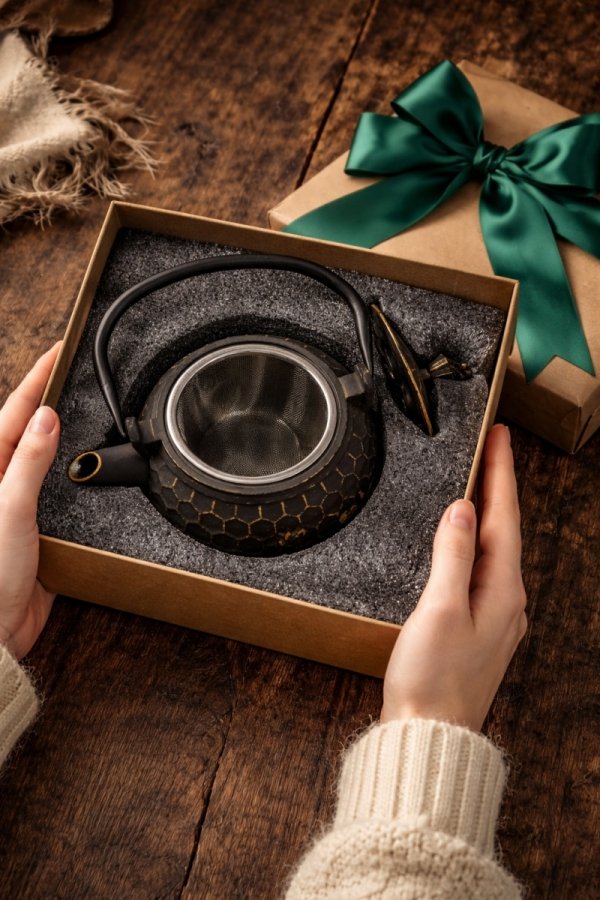 CZAJNIK ŻELIWNY IMBRYK ZAPARZACZ DO HERBATY Z SITKIEM 1,2L