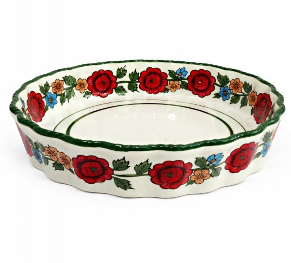 Forma do Tarty Ceramiczna 25cm naczynie do zapiekania do piekarnika HALINA FOLK