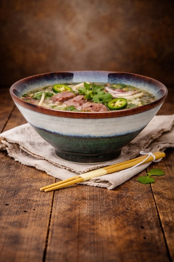 ZESTAW Talerz Miska do japońskiej zupy RAMEN 1l duża salaterka OMBRE 4szt