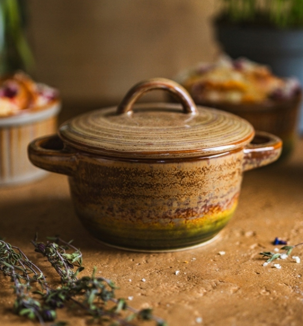 KOKILKA Naczynie FOREMKA do zapiekania garnuszek z pokrywką 150ml