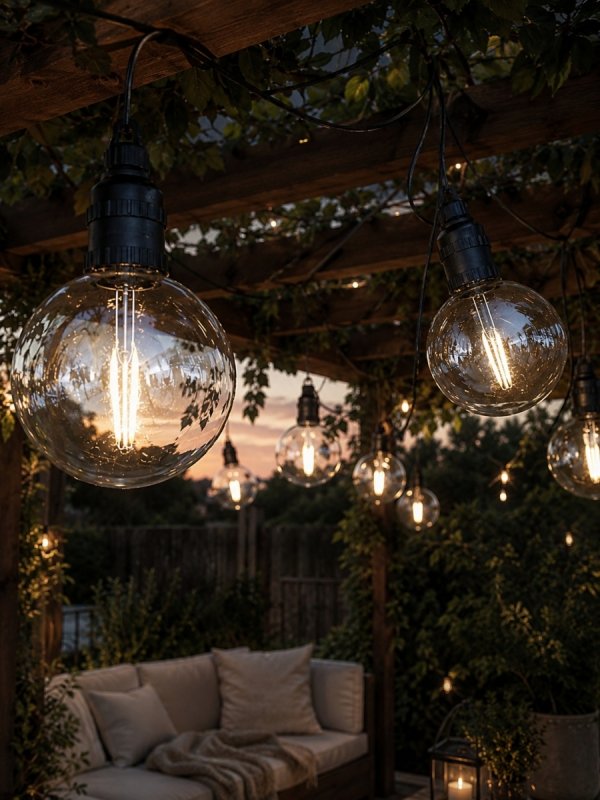 GIRLANDA OGRODOWA LED 10 KUL 7,5M CIEPŁE ŚWIATŁO TARAS BALKON PERGOLA IP44