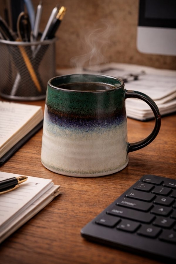 ZESTAW 4 X KUBEK CERAMICZNY do kawy herbaty czekolady Green 400ml