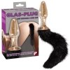 KOREK ANALNY GLASS PLUG WITH TAIL