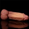 DILDO 10'' DUAL LAYERED PLATINUM SILICONE COCK