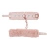 Sportsheets kajdanki S&M Peaches ‘n CreaMe Fur Handcuffs Cream