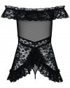 Obsessive koronkowa babydoll ze stringami Flores S/M