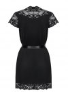 Obsessive 810-PEI-1 szlafrok czarny S/M