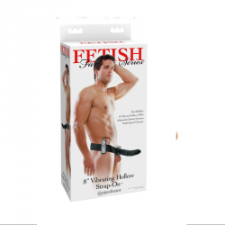Pipedream Fetish Fantasy Series 8 Vibrating Hollow Strap-On Black