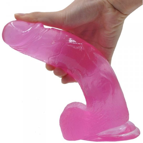 DILDO 8’’ JELLY STUDS RÓŻOWE