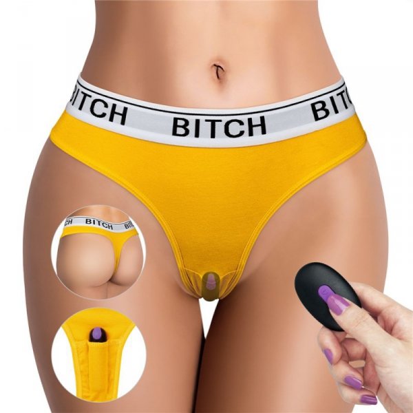 MAJTKI BITCH VIBRATING PANTIES (28~32 CALI W TALII)