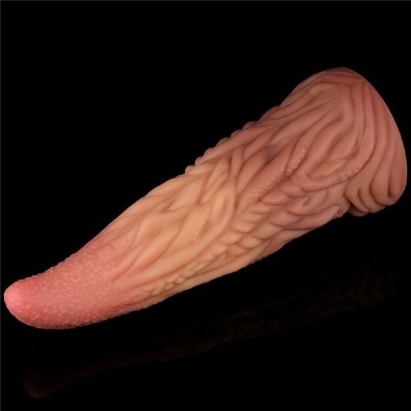 DILDO 10&#039;&#039; DUAL LAYERED PLATINUM SILICONE TONGUE