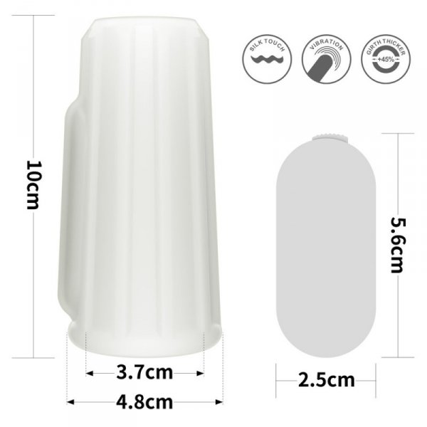 PIERŚCIEŃ NAKŁADKA VIBRATING RIDGE KNIGHTS RING (WHITE)