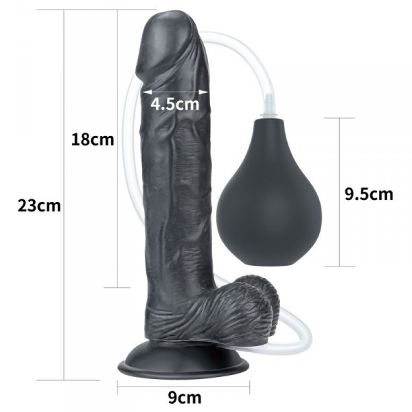 DILDO 9&#039;&#039; SQUIRT EXTREME DILDO – BLACK